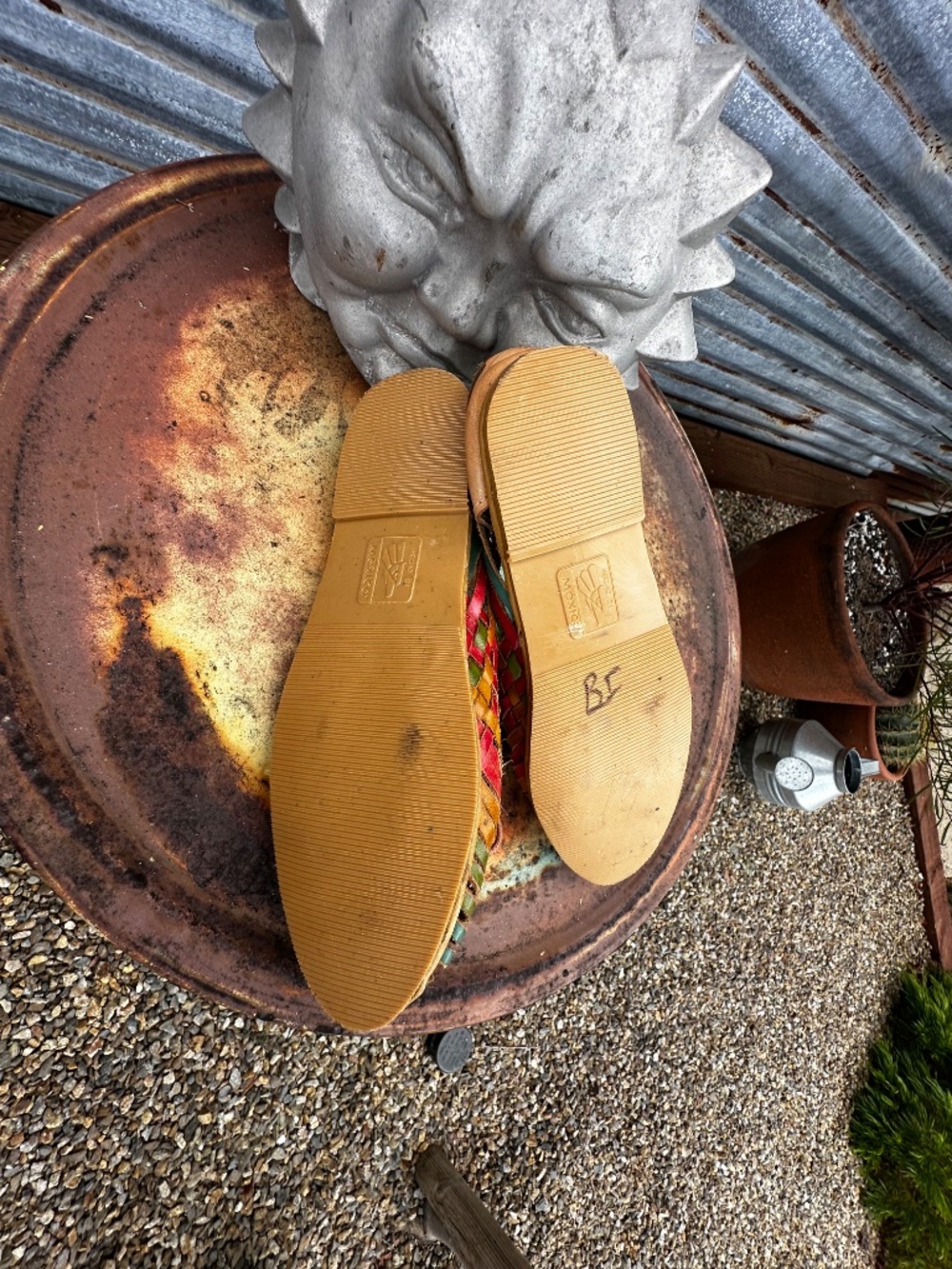 Mexican Huarache Lace-Up Leather Flats Multicolor Woven Women’s 10 Handmade Mex - Picture 4 of 5